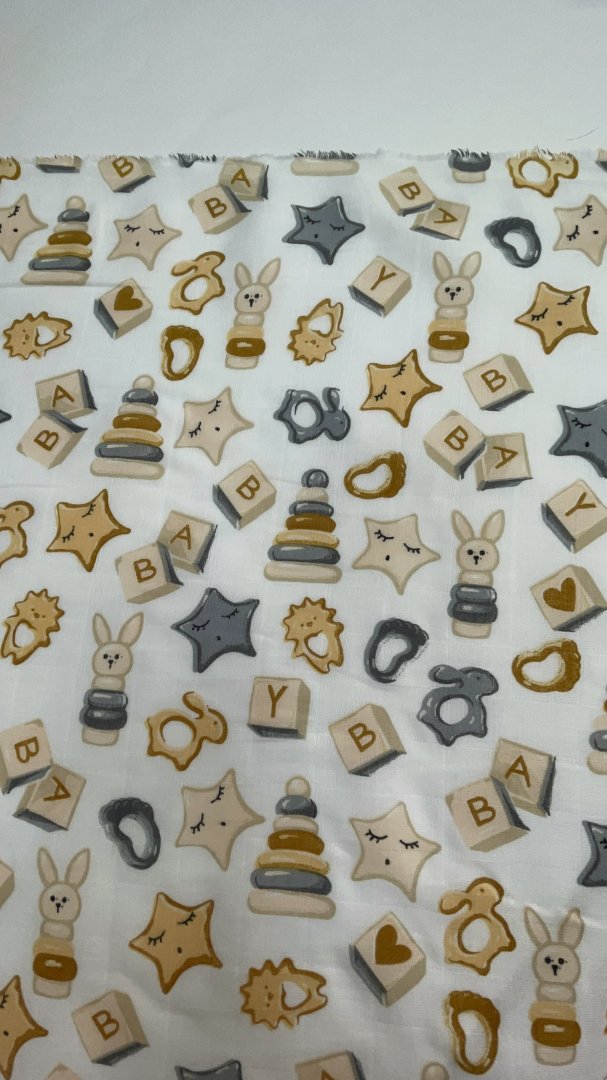 картинка Муслин 2-х слойный принт ПБ194 от магазина Компания "Бенефис