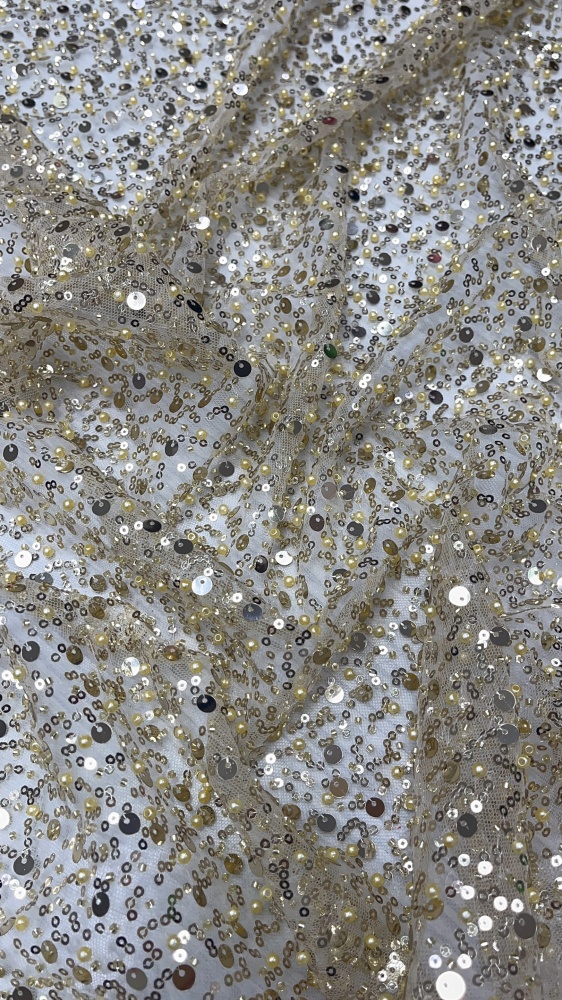 картинка Сетка с бусинами и пайетками ДЧ93 от магазина Компания "Бенефис