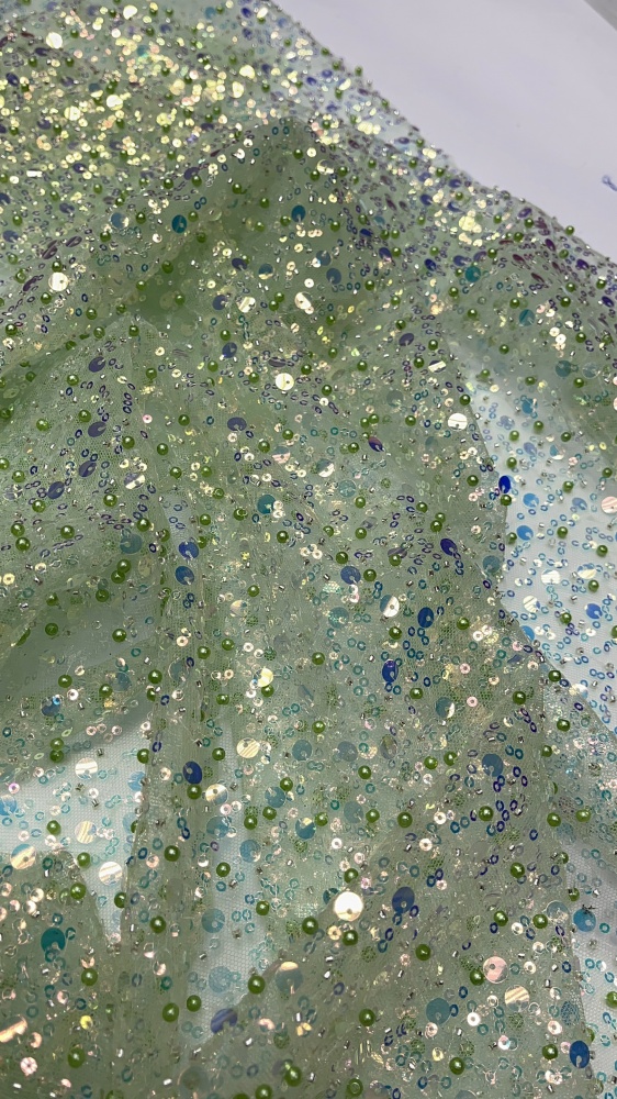 картинка Сетка с бусинами и пайетками ДЧ96 от магазина Компания "Бенефис