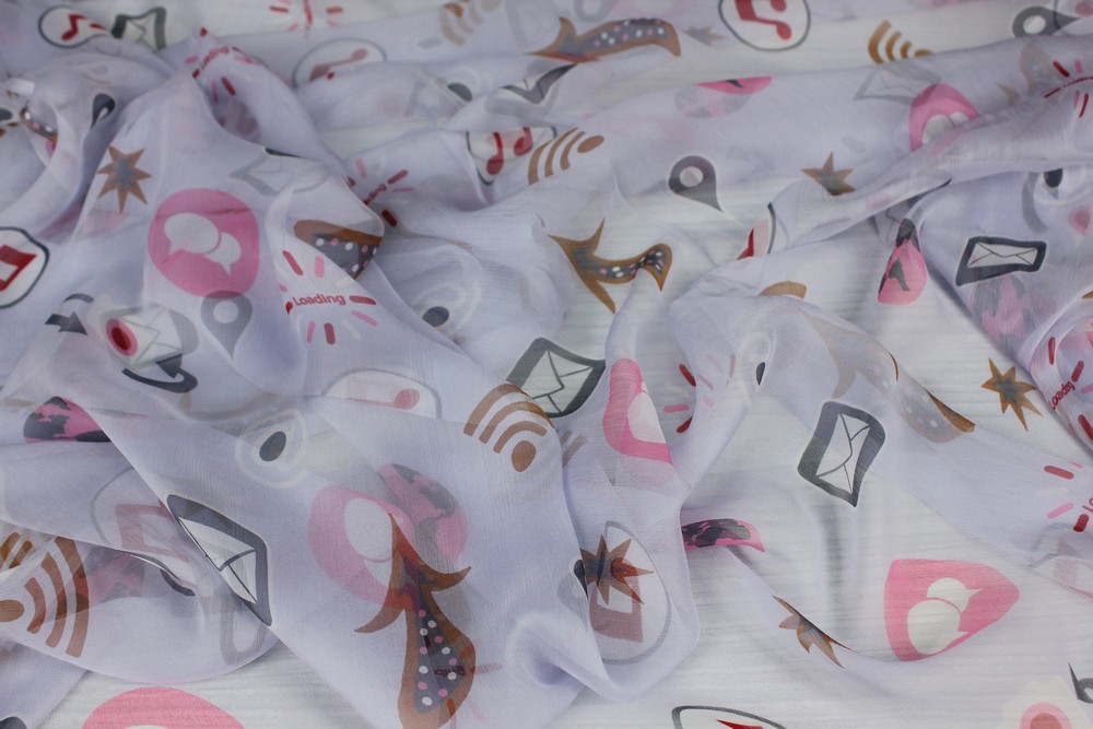 картинка Шифон натуральный Ш509 магазин Компания "Бенефис являющийся официальным дистрибьютором в России  картинка Шифон натуральный Ш509 от магазина Компания "Бенефис