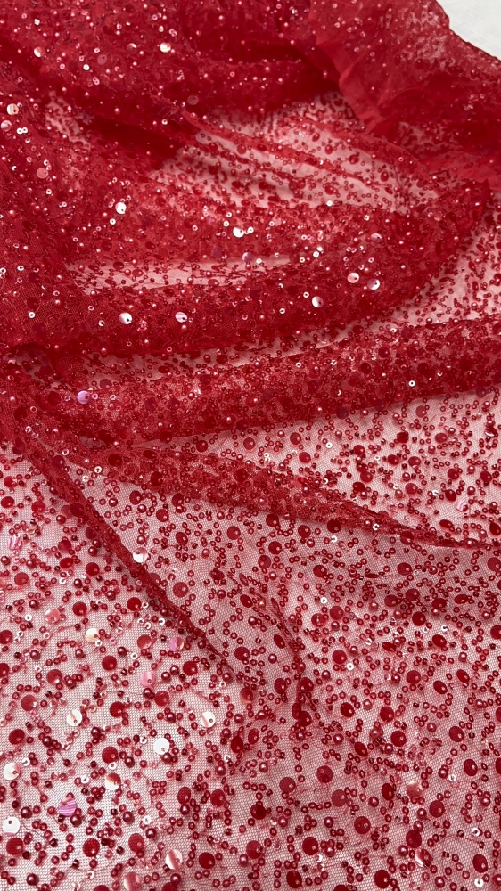 картинка Сетка с бусинами и пайетками ДЧ89 от магазина Компания "Бенефис