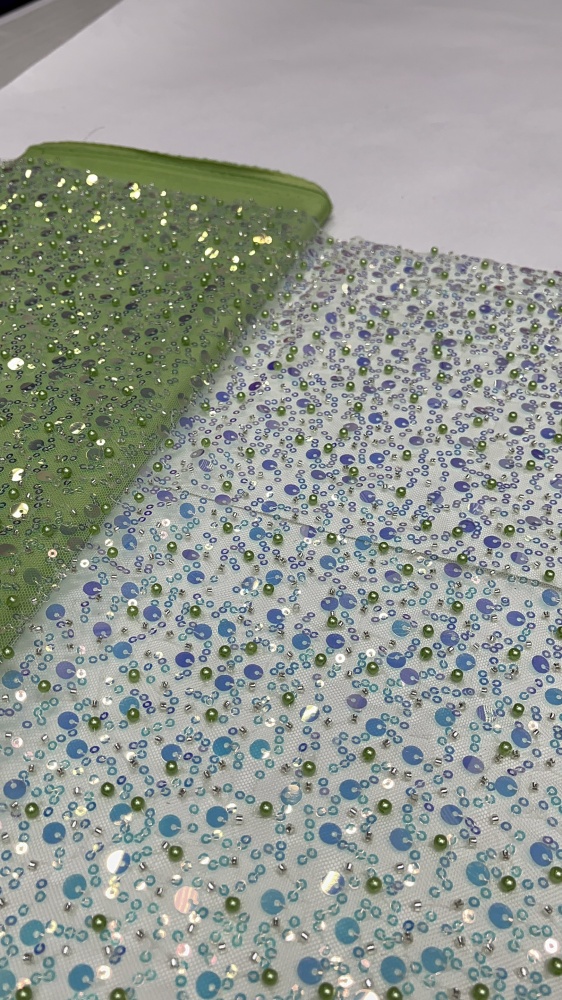 картинка Сетка с бусинами и пайетками ДЧ96 от магазина Компания "Бенефис