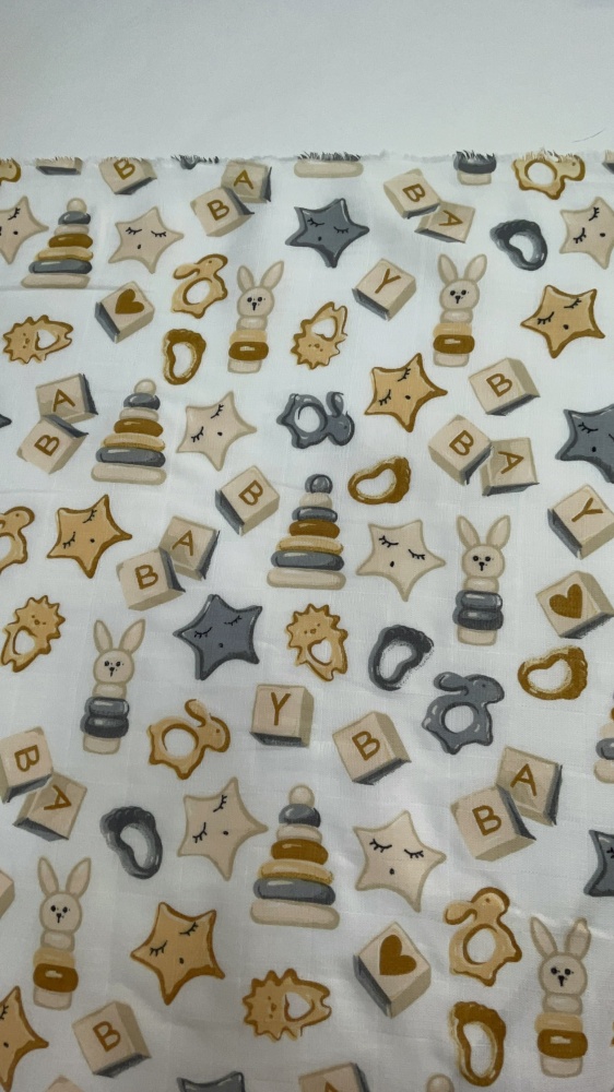 картинка Муслин 2-х слойный принт ПБ194 от магазина Компания "Бенефис